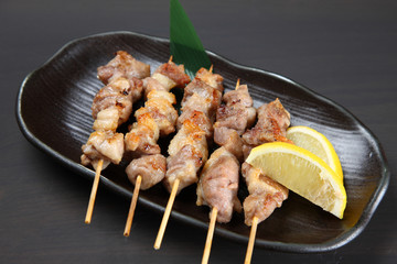 Yakitori Japanese chicken barbecue skewers
