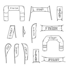 start and finish banner