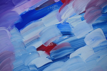 Abstract drawing painted with gouache.