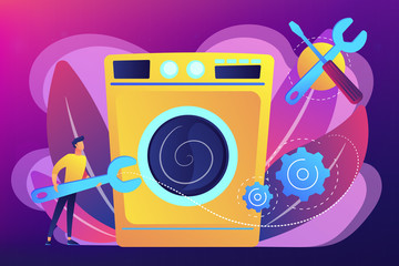 Repair of household appliances concept vector illustration.