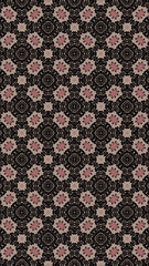 Ornate geometric pattern and abstract colored background