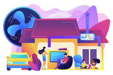 Ventilation system concept vector illustration.