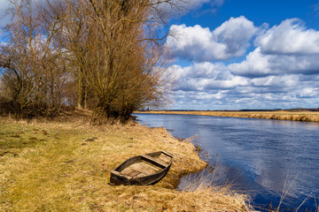Rzeka Supraśl i Narew. Złotoria nad Narwią. Wiosna w dolinie Narwi i Supraśli. Podlasie, Polska © podlaski49