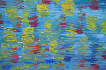 Abstract drawing painted with gouache.