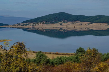 Batak dam resort in Rodopi mountain Bulgaria