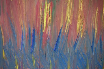 Abstract drawing painted with gouache.