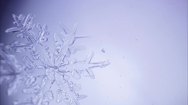 magical christmas background in the form of a growing snowflake
