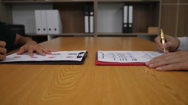 Businessman signing a contract paper and deal some business