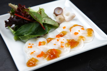 fresh octopus carpaccio