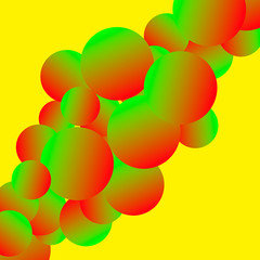 Trendy abstract gradient vector background in bright colors.