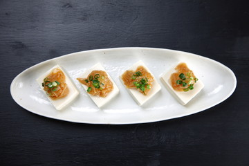 mushrooms on tofu