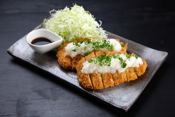 pork cutlet with grated daikon radish