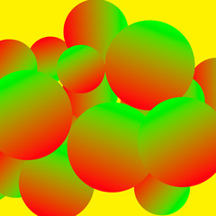 Creative vector backdrop in yellow, green and red gradients.
