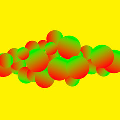 Abstract creative vector image in bright colors.