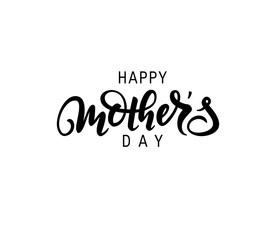 Mothers day lettering written by brush pen