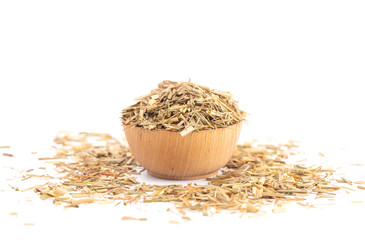 Bowl of Dried Lemongrass Good for Cooking as well as Herbal Medicine