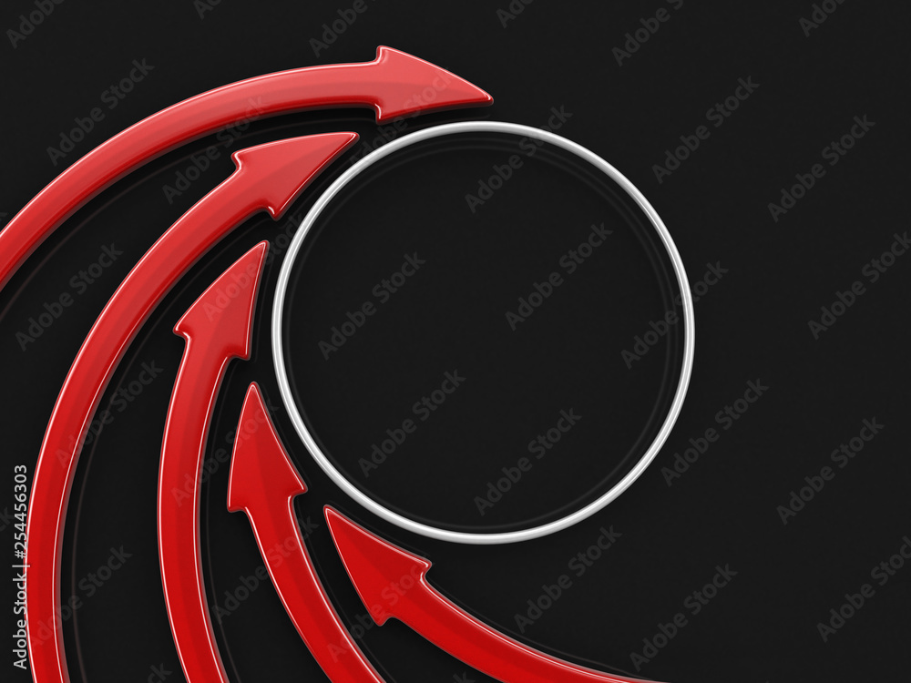 Poster circular graph. image with clipping path