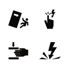 Warning Signs, Danger. Simple Related Vector Icons
