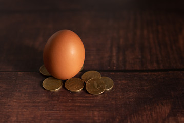 Easter eggs on a plain background