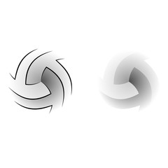 Volleyball abstract shadows