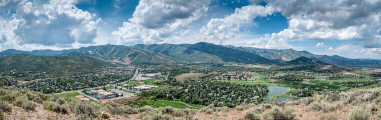 Fototapeta na wymiar Park City Utah Panorama - Summer