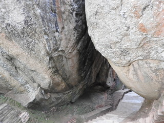 Ruins of the Royal Palace on top of lion rock, Sigiriya, Sri Lanka, UNESCO world heritage Site
