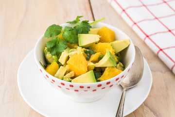 Orange avocado salsa.