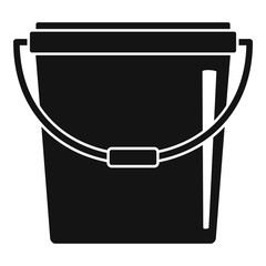 Plastic bucket icon. Simple illustration of plastic bucket vector icon for web design isolated on white background © anatolir