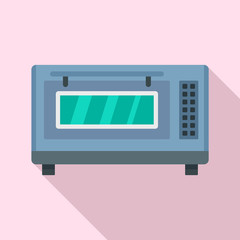 Factory bakery oven icon. Flat illustration of factory bakery oven vector icon for web design