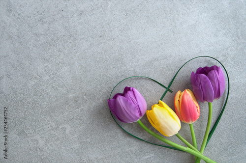 Heart shape tulips