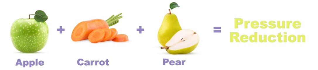 Smoothies pressure reduction apple, carrot and pear
