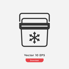 portable fridge  icon vector