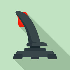 Airplane joystick icon. Flat illustration of airplane joystick vector icon for web design