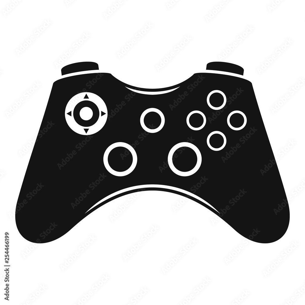 Poster video game controller icon. simple illustration of video game controller vector icon for web design 