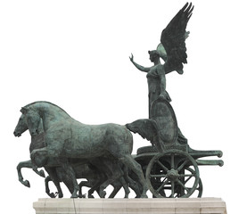 statue of the quadriga with angel  which symbolizes the Unit of