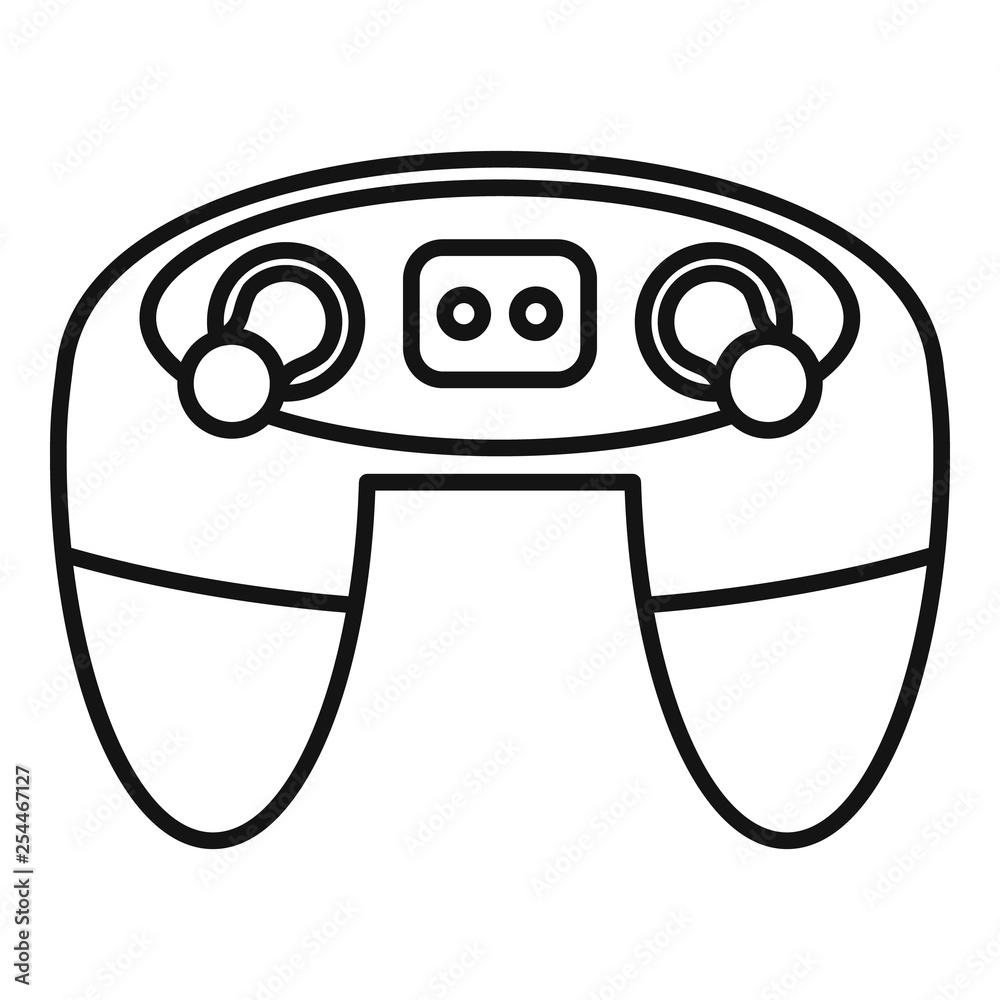 Poster video game controller icon. outline video game controller vector icon for web design isolated on whi
