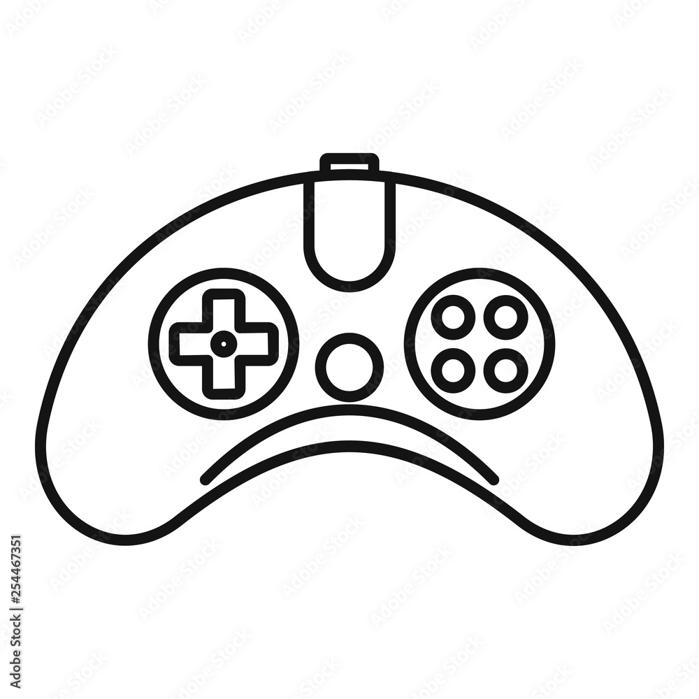Poster wireless gamepad icon. outline wireless gamepad vector icon for web design isolated on white backgro
