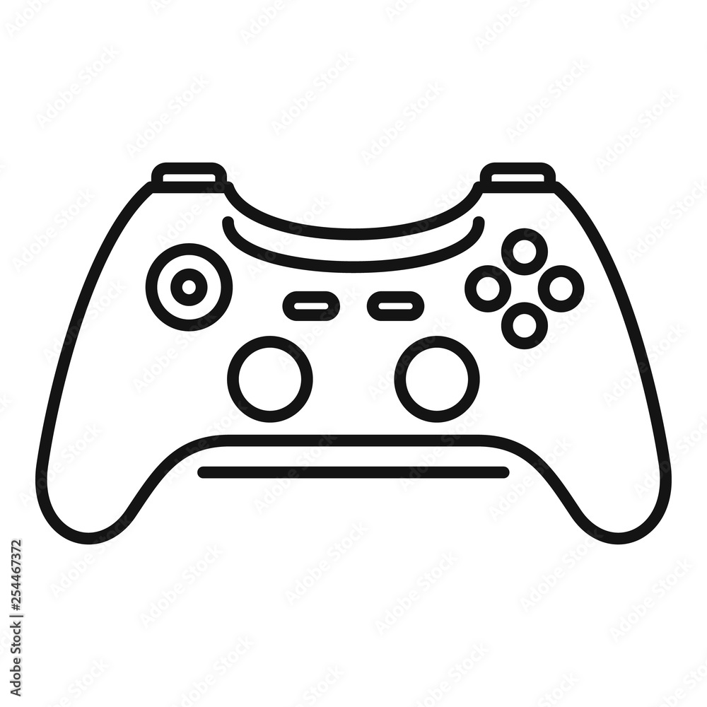 Poster wireless controller icon. outline wireless controller vector icon for web design isolated on white b