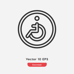 disabled icon vector