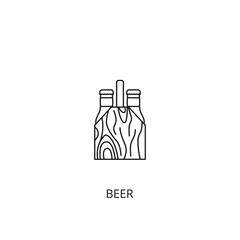 Beer vector icon, outline style, editable stroke