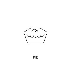 Pie vector icon, outline style, editable stroke