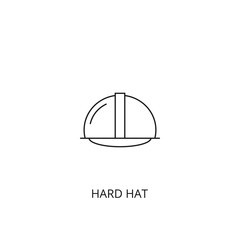 Hard hat vector icon, outline style, editable stroke