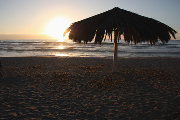 coucher de soleil plage de capo di feno