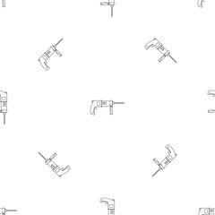 Hammer drill pattern seamless vector repeat geometric for any web design