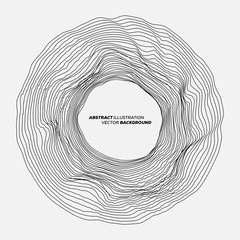 Minimalistic design background of abstract background. Many random circle with noise effect. Vector illustration template for music album's cover.