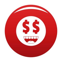 Money smile icon. Vector simple illustration of money smile icon isolated on white background
