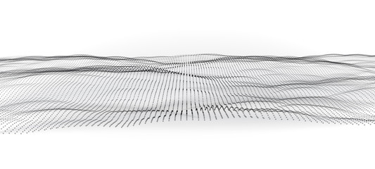 3D Data technology background. Music abstract illustration. Equalizer for music, showing sound waves. Vector design
