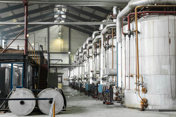 Inside of sugar factory 