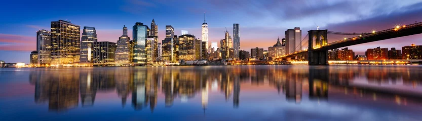 Gordijnen New York City lichten © beatrice prève