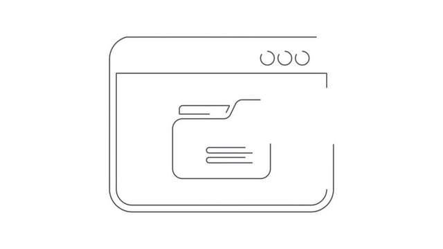 Folder on computer window